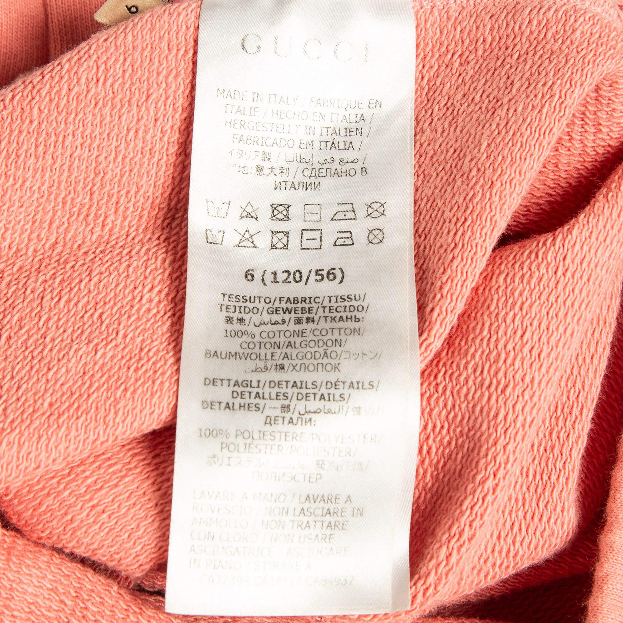 Femenino o masculino Pantalones de punto de algodón con logotipo rosa de Gucci 6 años en venta