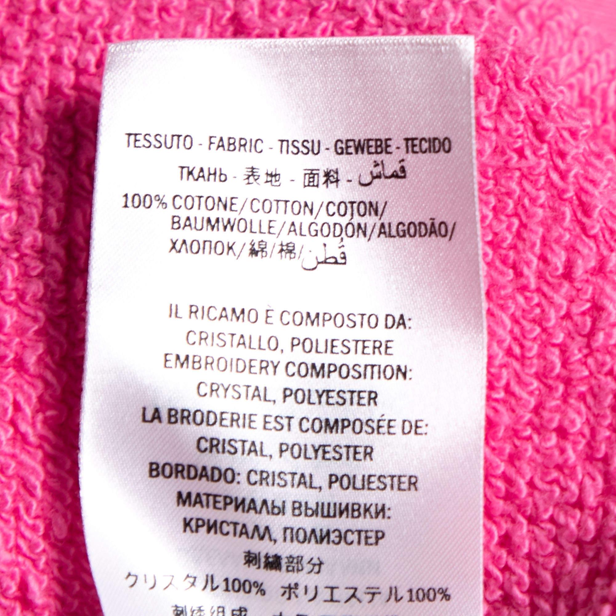 Gucci Pink Maison de l'Amour Bosco and Orso Printed Cotton Sweatshirt XXS For Sale 2