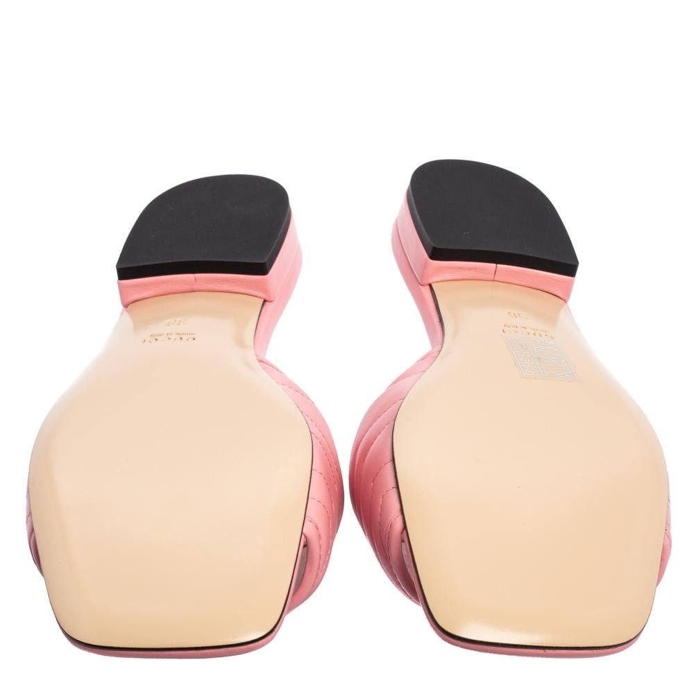 pink gucci slides