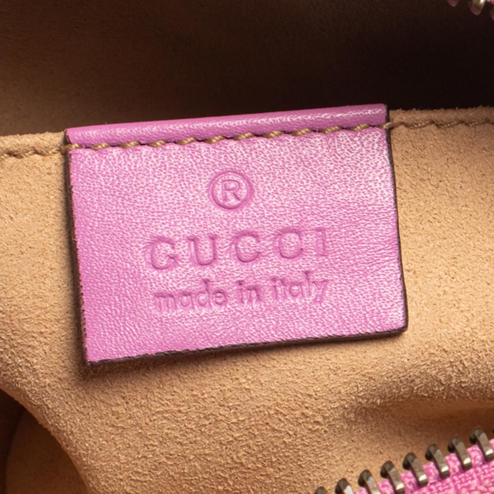 Gucci Pink Matelassé Leather Mini GG Marmont Crossbody Bag 1