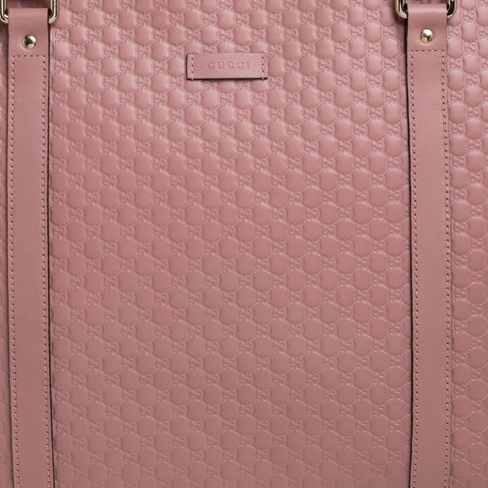 Gucci Pink Microguccissima Leather Dome Satchel 3