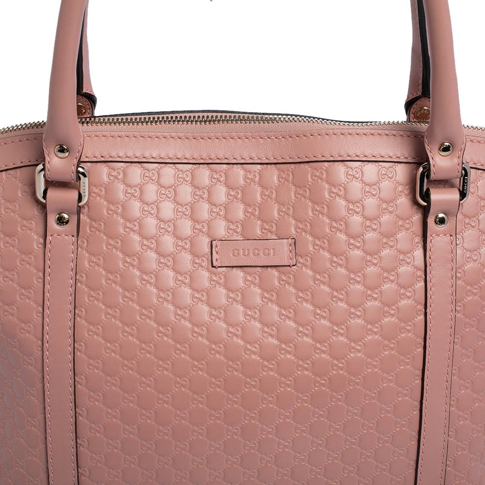 Gucci Pink Microguccissima Leather Dome Satchel 3