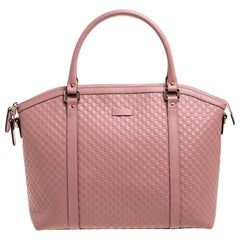 Gucci Pink Microguccissima Leather Dome Satchel