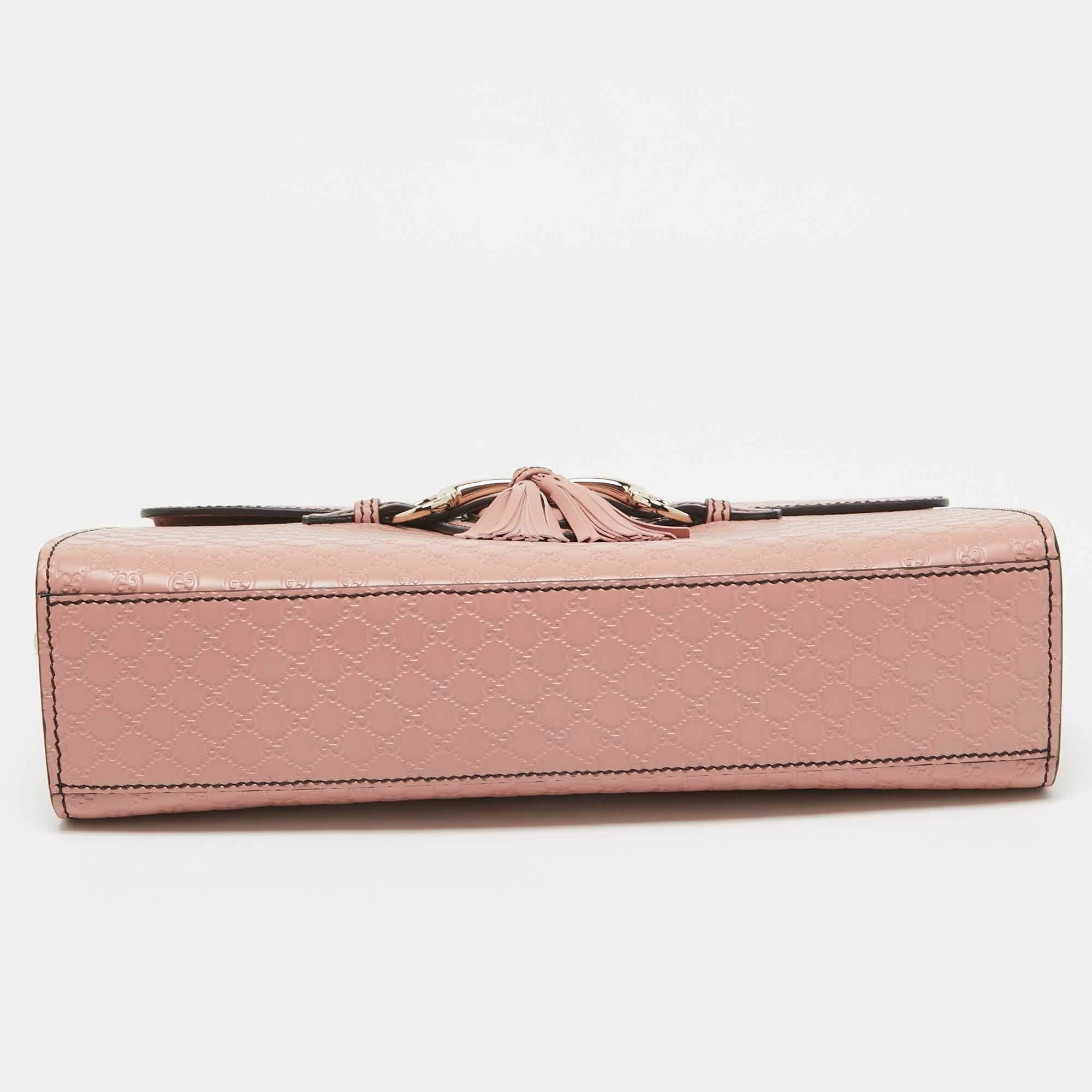 Gucci Pink Microguccissima Leather Medium Emily Chain Shoulder Bag 1