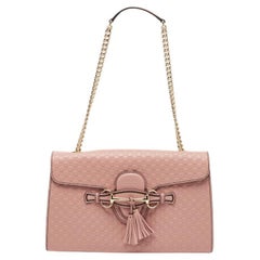 Gucci Pink Microguccissima Leather Medium Emily Shoulder Bag