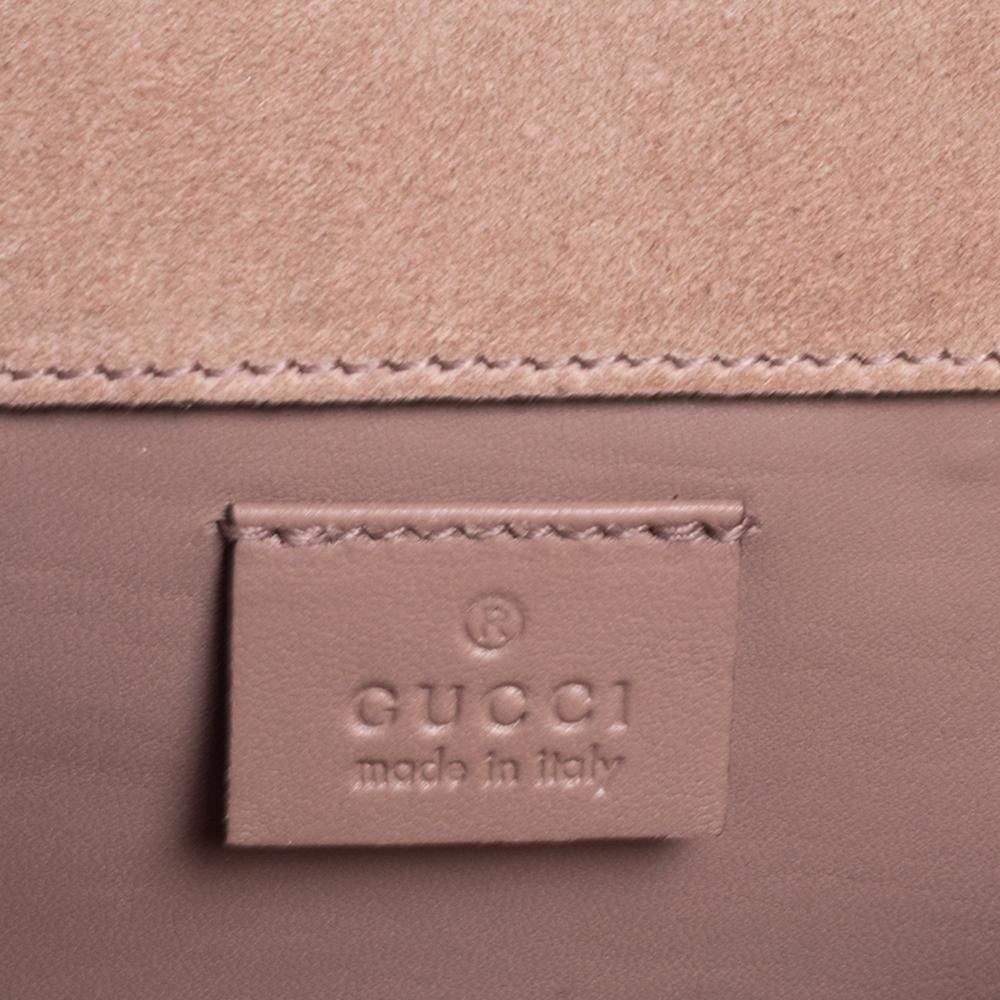 Gucci Pink Microguccissima Patent Leather Broadway Clutch 6