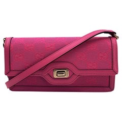 Gucci Pink Monogram Canvas and Leather Luce Mini Shoulder Bag