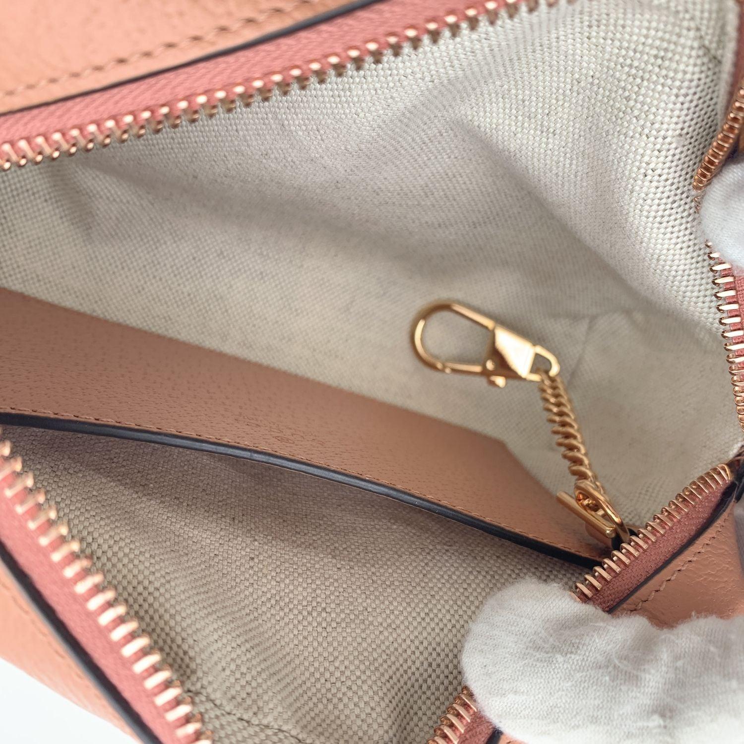 Gucci mini sac à bandoulière Ophidia rose en toile avec monogramme en vente 2