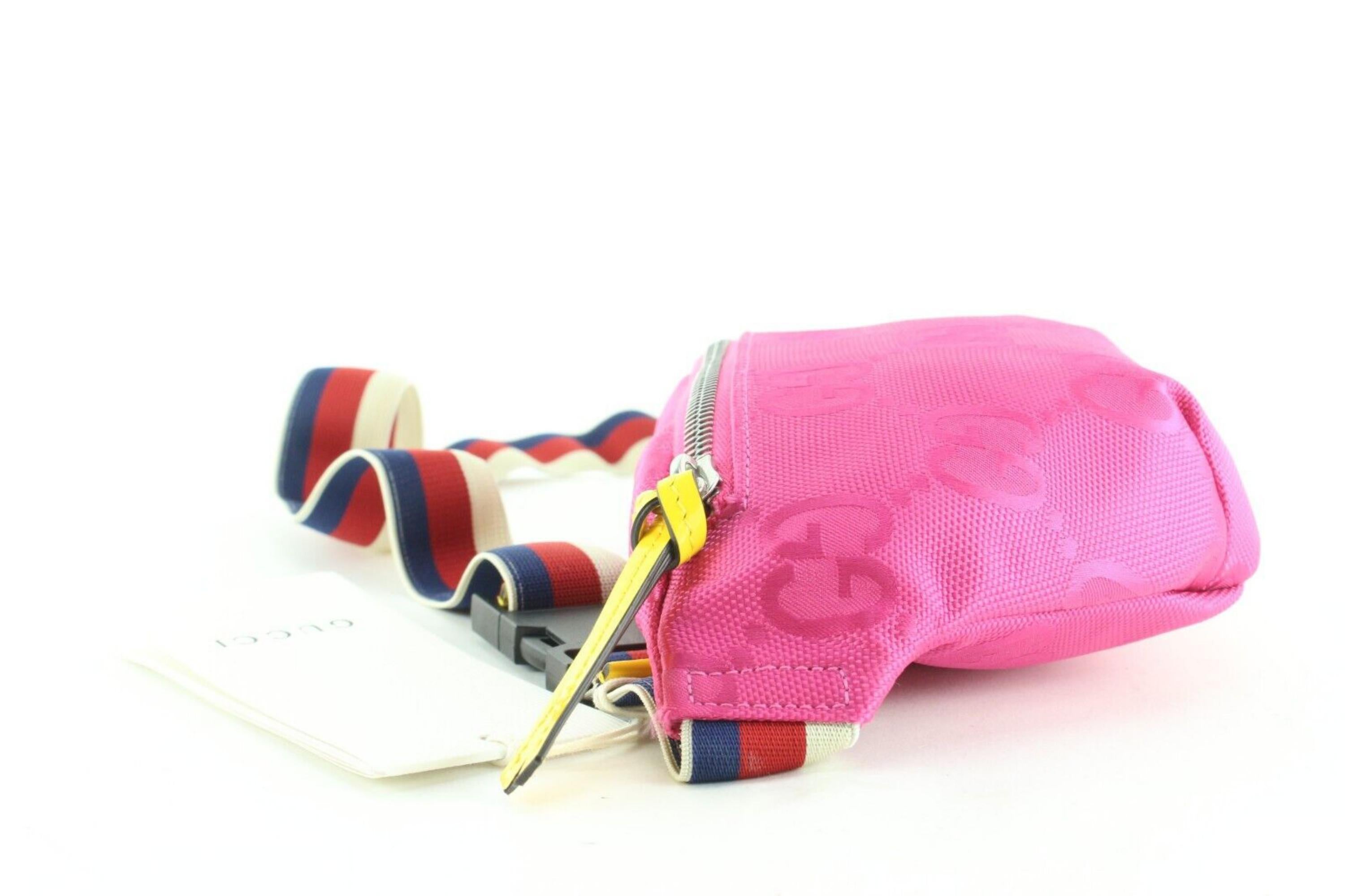 Gucci Pink Monogram Off The Grid Bum Bag Belt Pack Fanny Waist 1GK0406C 7