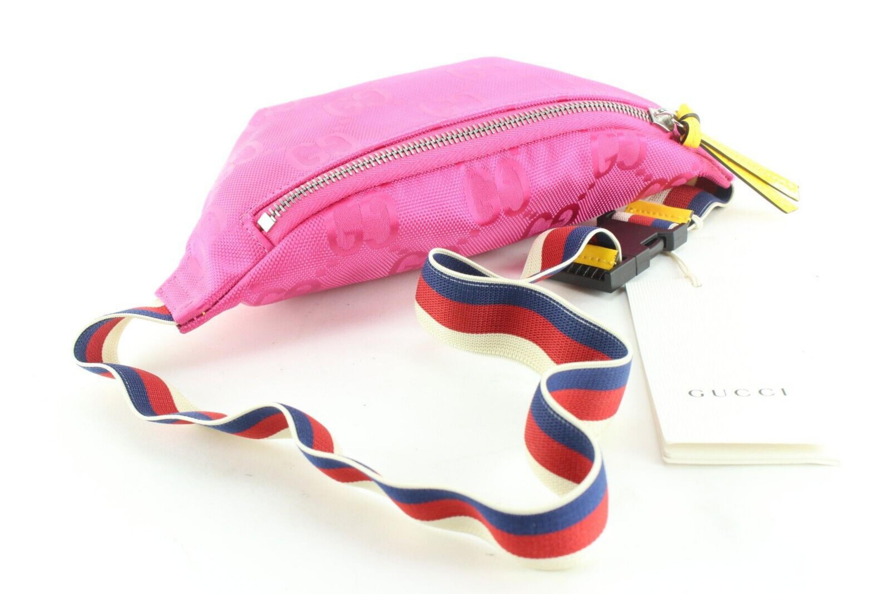 Gucci Pink Monogram Off The Grid Bum Bag Belt Pack Fanny Waist 1GK0406C 8