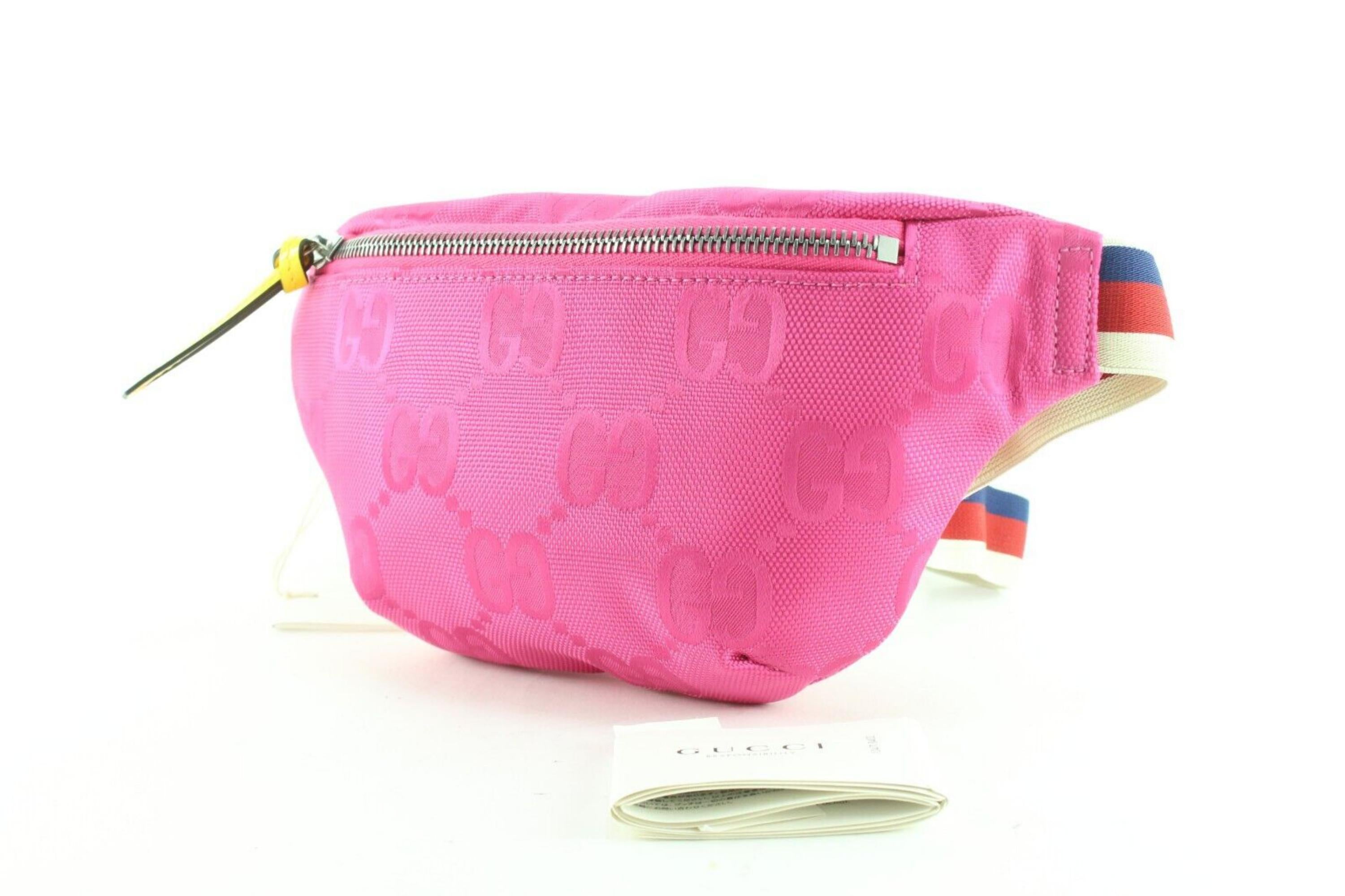 Gucci Pink Monogram Off The Grid Bum Bag Belt Pack Fanny Waist 1GK0406C 10