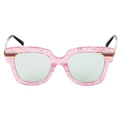Gucci Pink Oversize Frame Sunglasses
