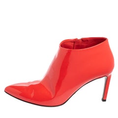 Gucci Pink Patent Leather Ankle Boots Size 38