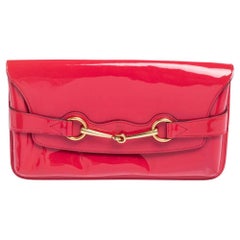 Used Gucci Pink Patent Leather Bright Bit Clutch