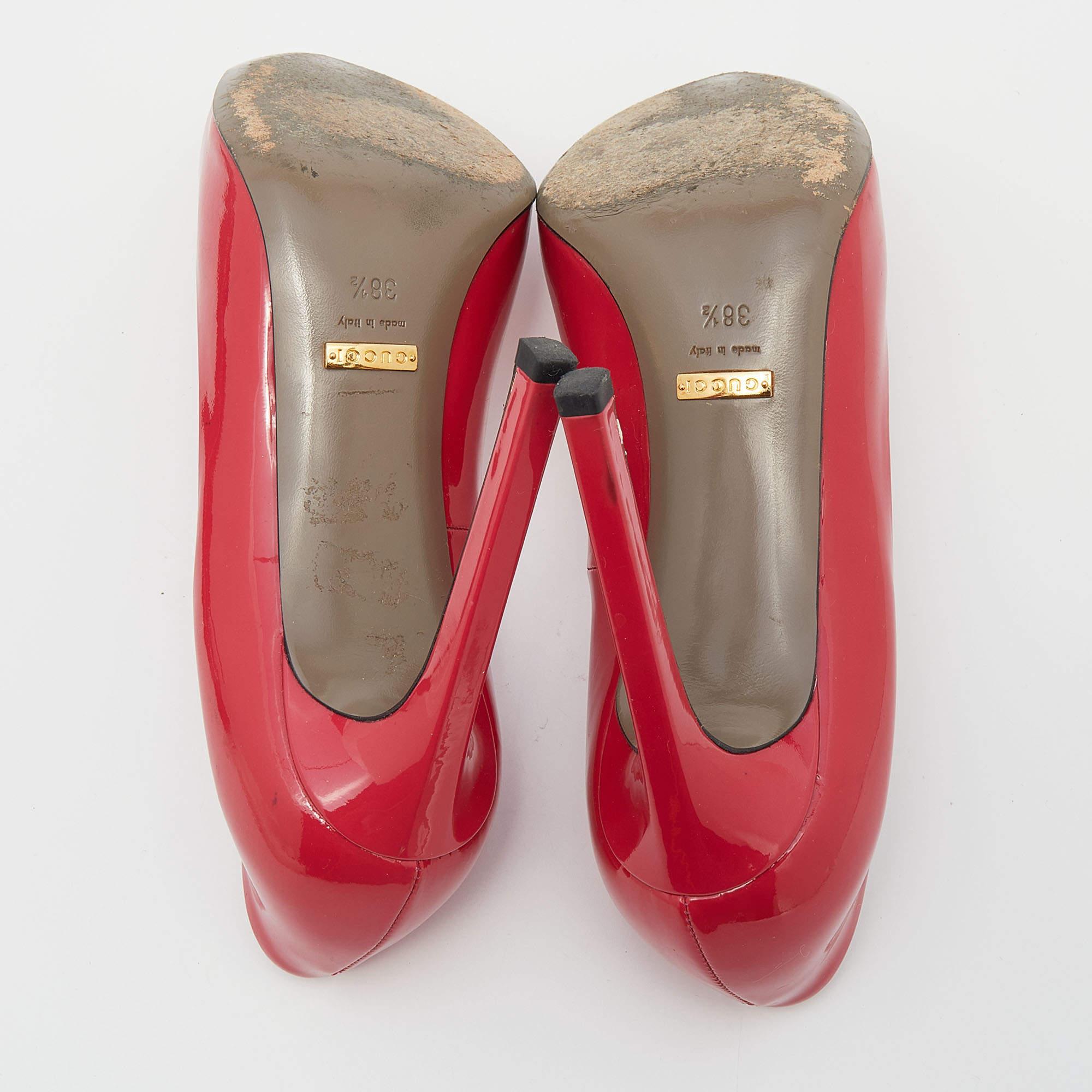 Gucci Pink Patent Leather Pointed Toe Pumps Size 38.5 3