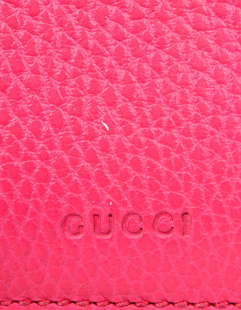 Gucci Pink Pebbled Calfskin Mini Dionysus Crossbody/Shoulder Bag For ...