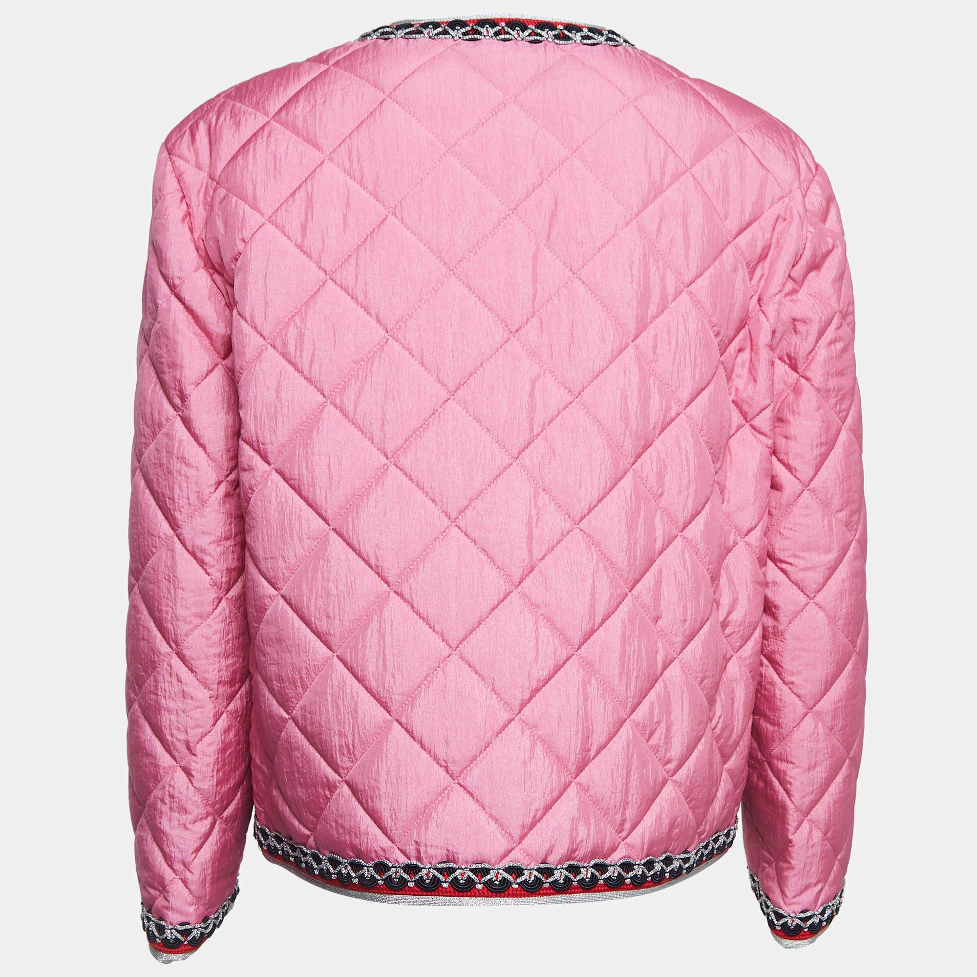 Infuse an extra dose of style into your outfit with this highly fashionable Gucci jacket. Tailored from quality materials, it embodies a contemporary vibe and is filled with functional characteristics.

Includes: Brand Tag