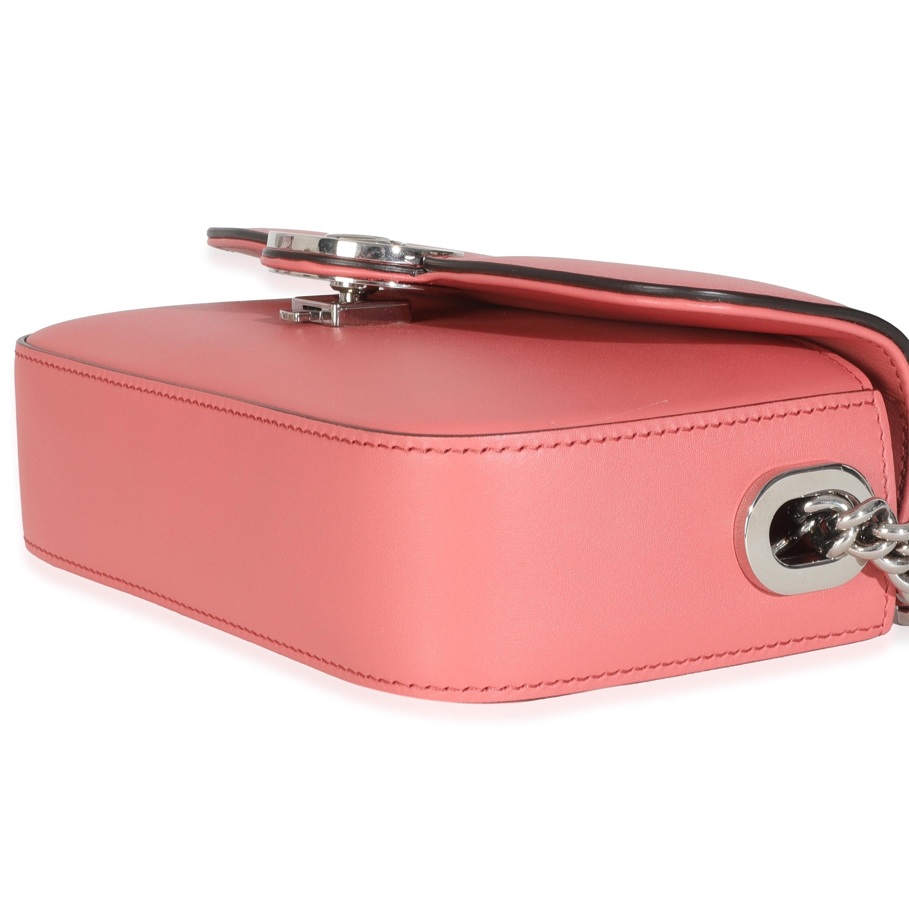 Gucci Rosa Senna Kalbsleder Petite GG Top Handle Umhängetasche im Angebot 2