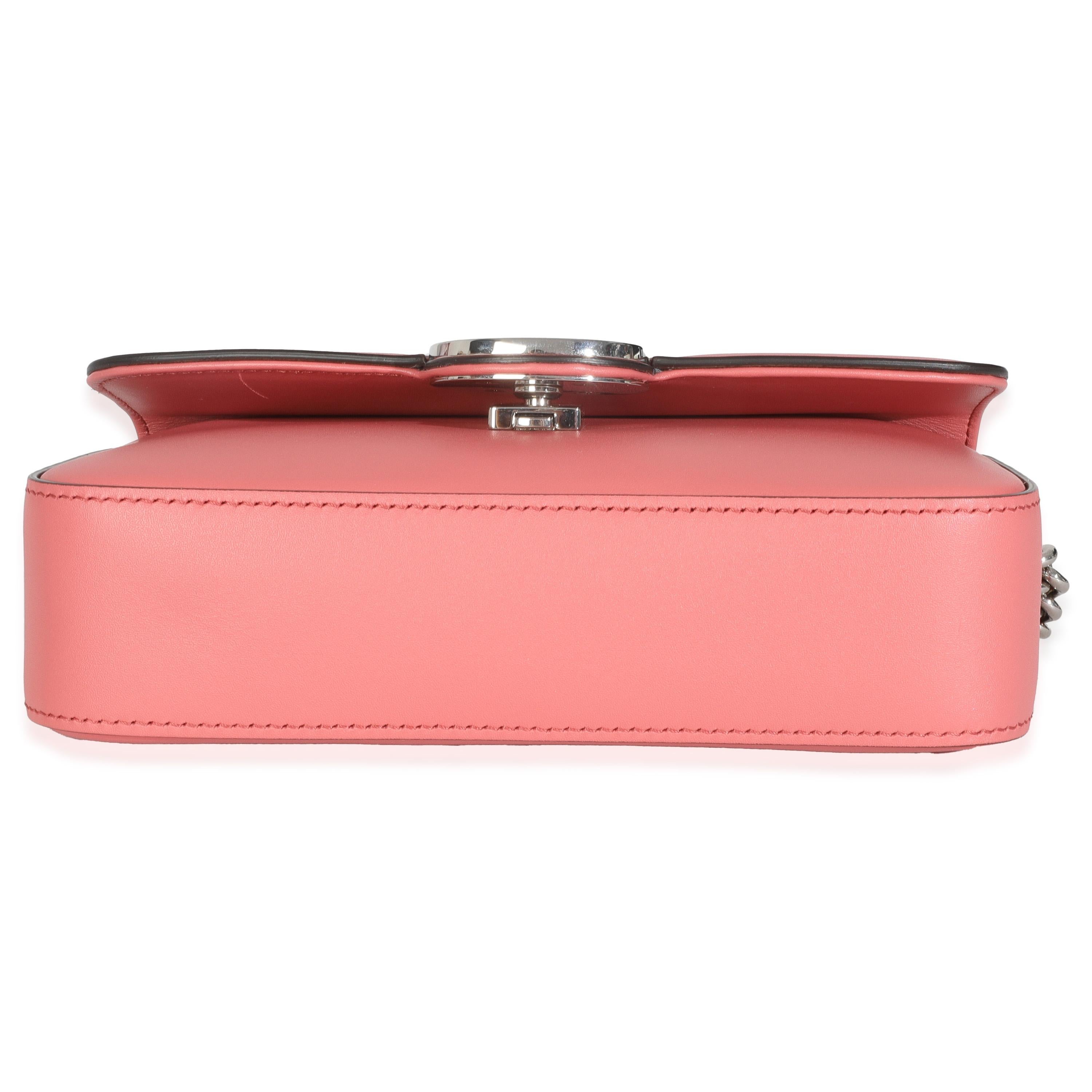 Gucci Rosa Senna Kalbsleder Petite GG Top Handle Umhängetasche im Angebot 3