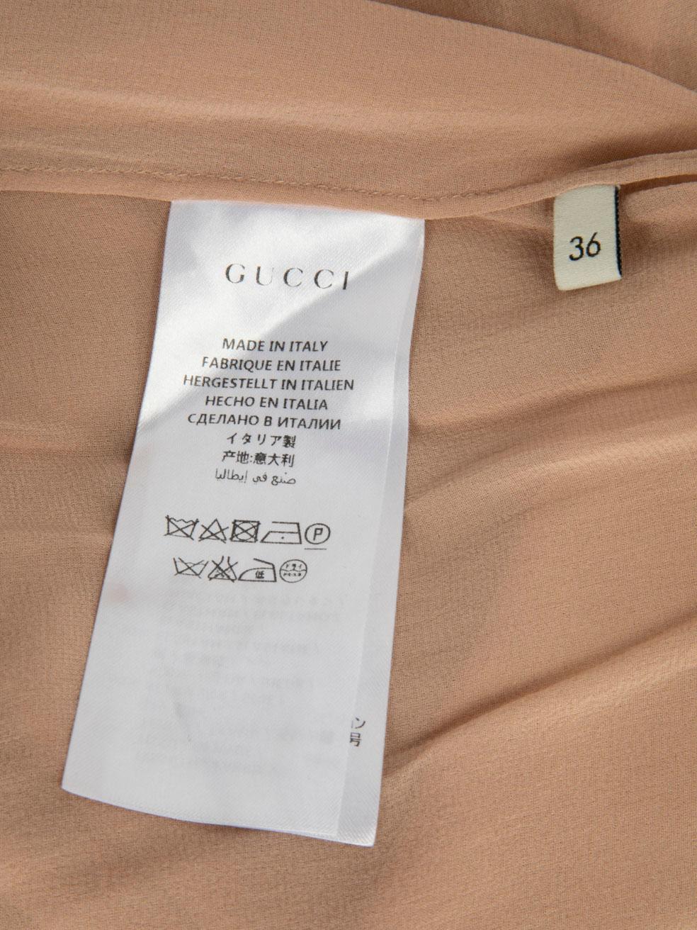 Gucci Vestido de seda rosa transparente talla XXS 1
