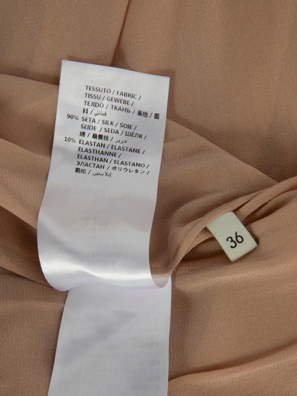 Gucci Vestido de seda rosa transparente talla XXS 2