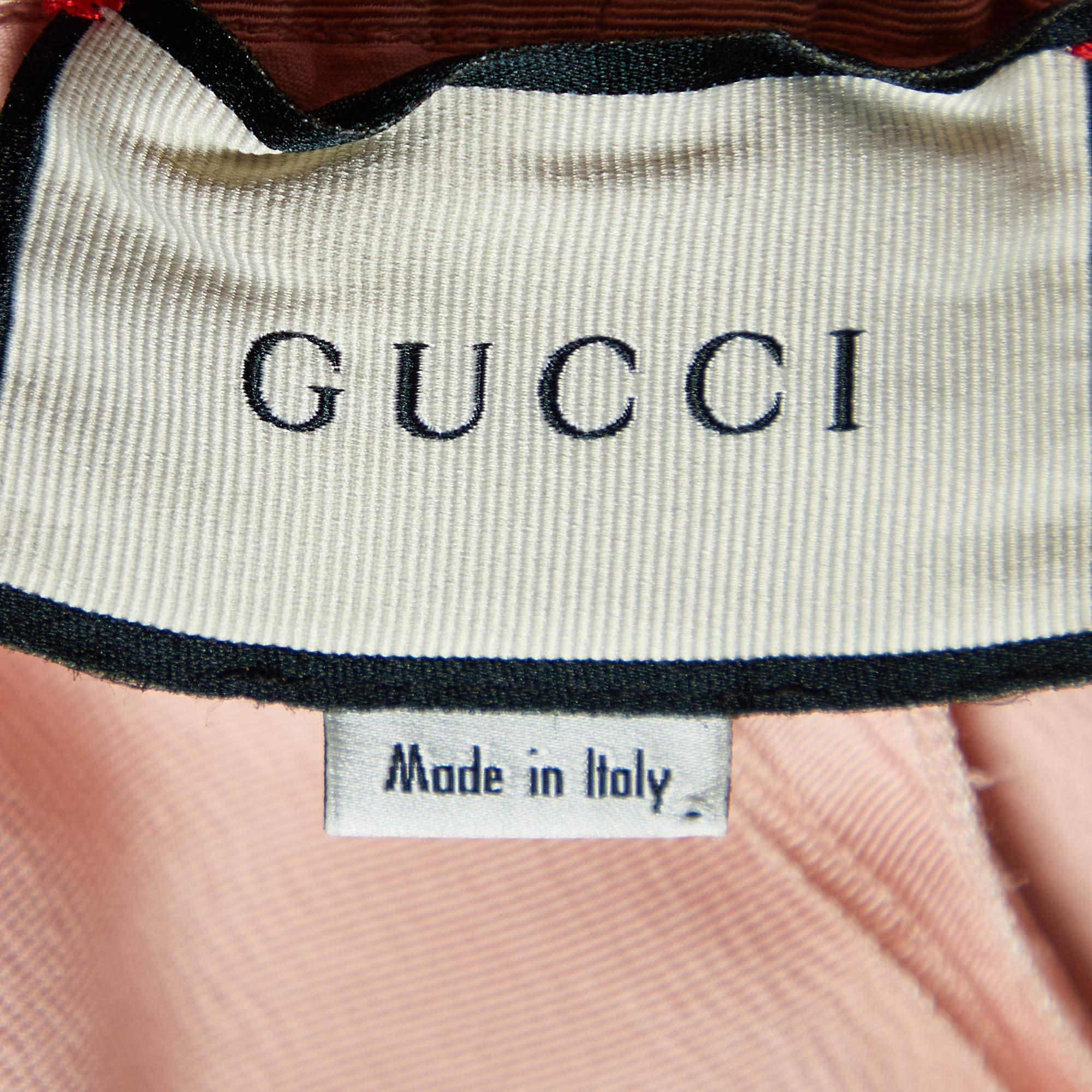 Women's Gucci Pink Silk Blend GG Embroidered Shorts S For Sale