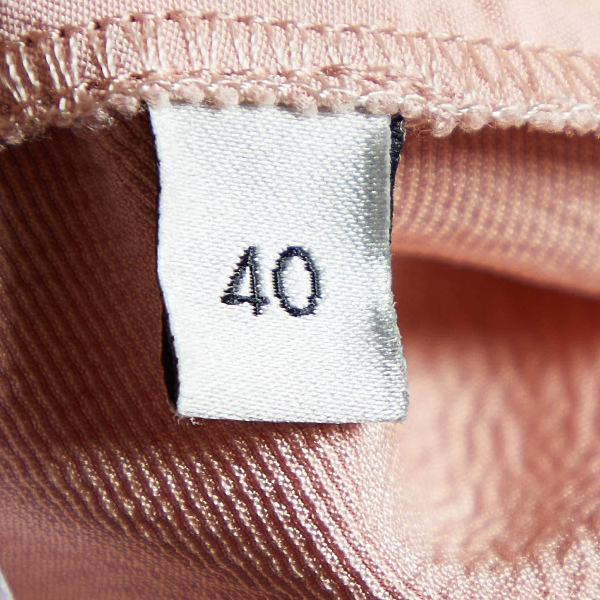 Gucci Pink Silk Blend GG Embroidered Shorts S For Sale 1