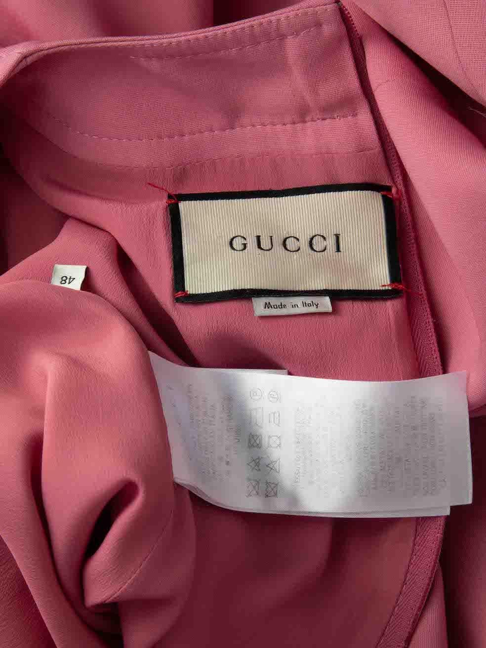 Gucci Pink Silk Button Detail Mini Dress Size XXL 2