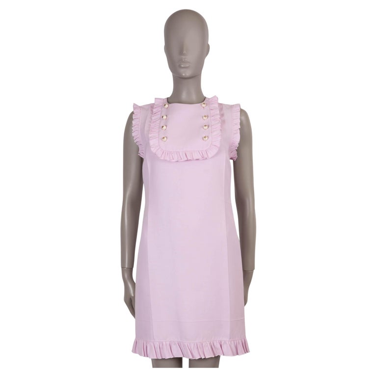 gucci pink mini dress Gucci Gg Cotton Jacquard Minidress in Pink