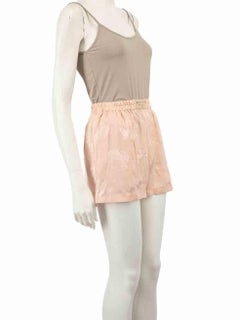 Gucci Pink Silk Floral Jacquard Shorts Size XXS