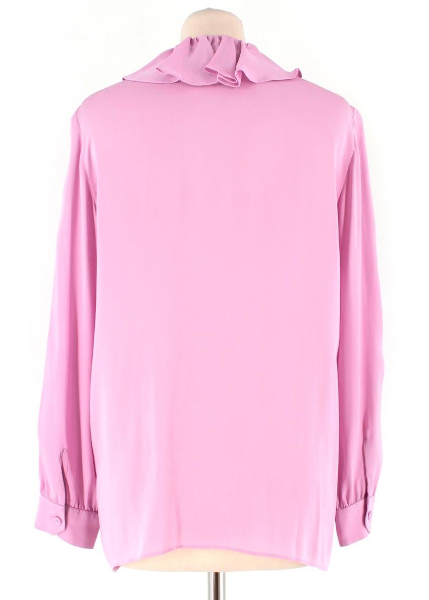 gucci pink silk blouse