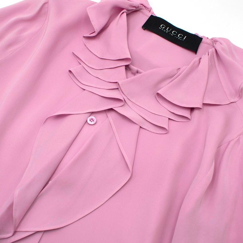 gucci tie neck blouse