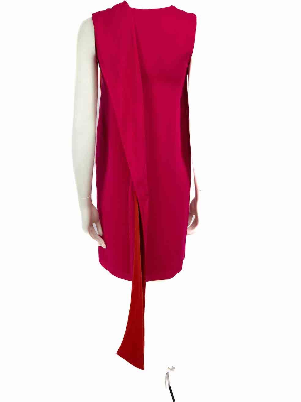 Gucci Pink Silk Sash Detail Mini Dress Size XXS In Good Condition For Sale In London, GB