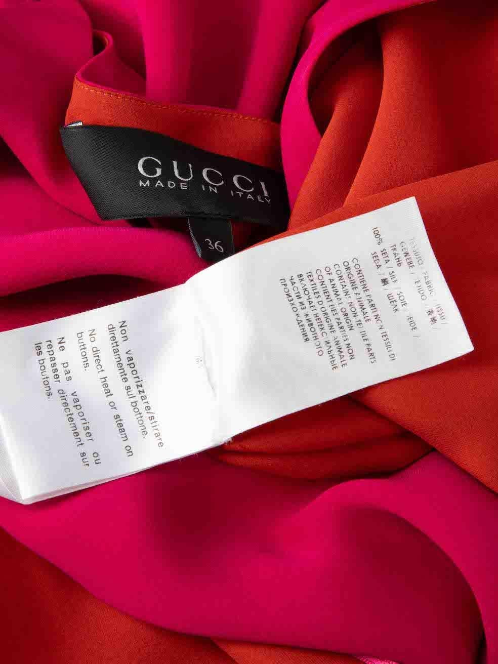 Gucci Rosa Seiden-Minikleid mit Schärpe-Detail Größe XXS im Angebot 4