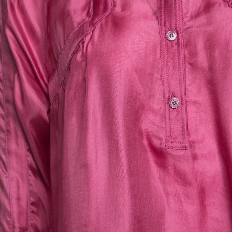 gucci pink silk blouse