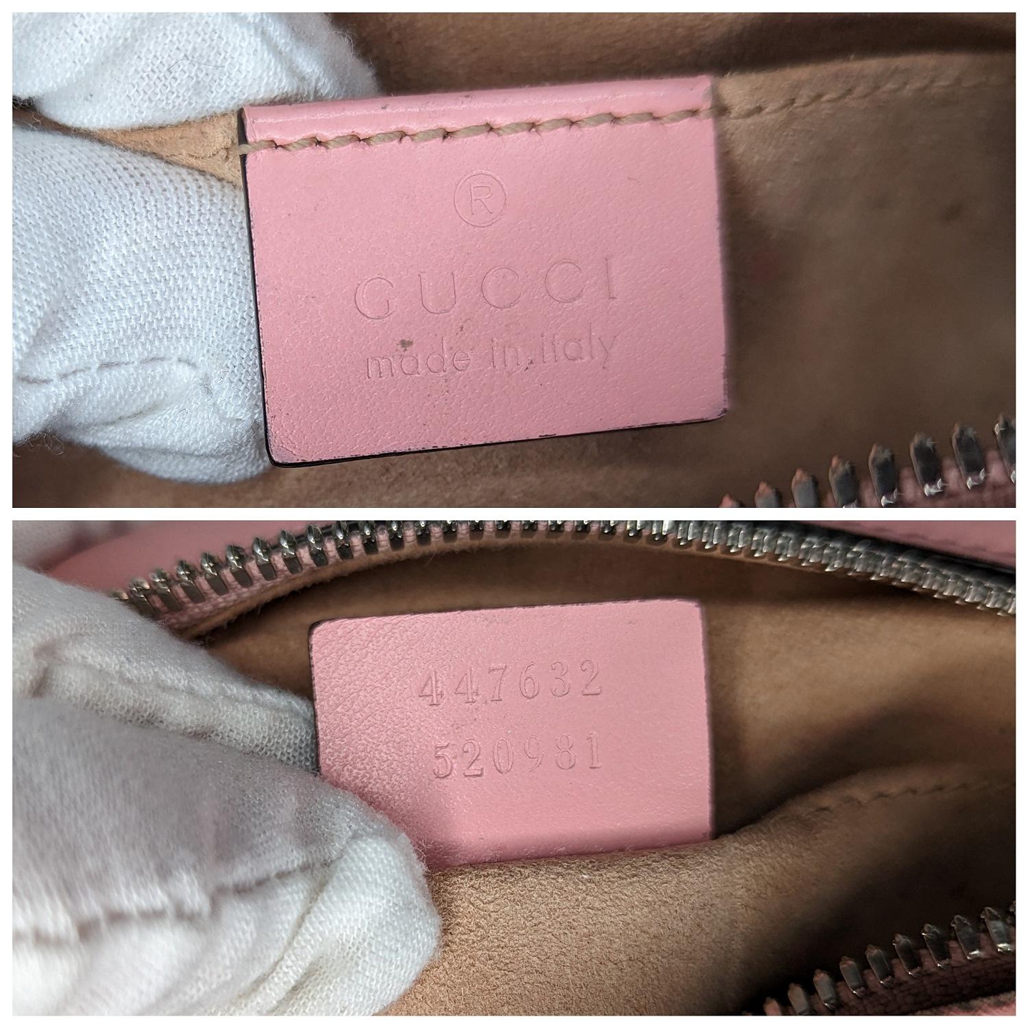 Gucci Pink Small GG Marmont Shoulder Bag In Good Condition For Sale In Scottsdale, AZ