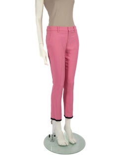 Gucci Pink Striped Trim Suit Trousers Size XS
