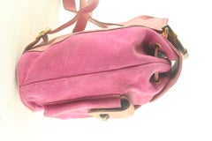 Gucci Pink Suede Bamboo Backpack 2GK1017K
