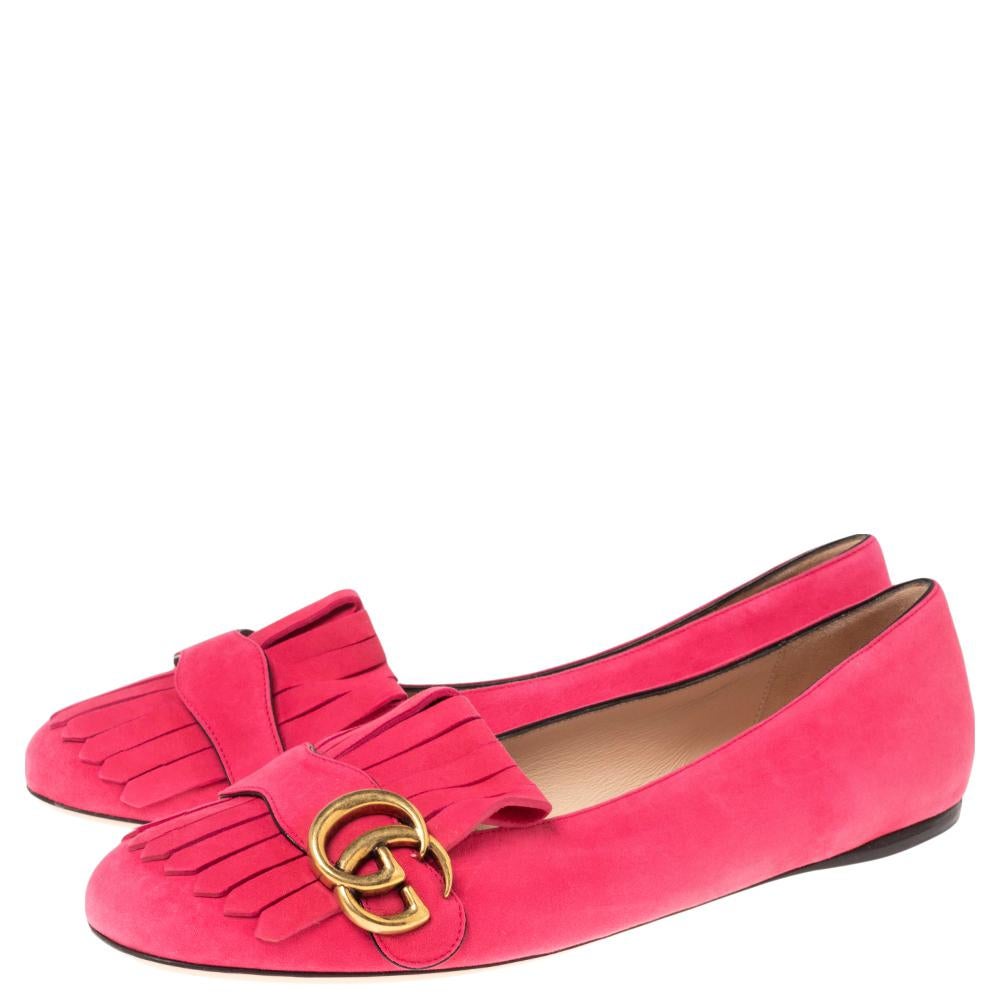 gucci pink flats