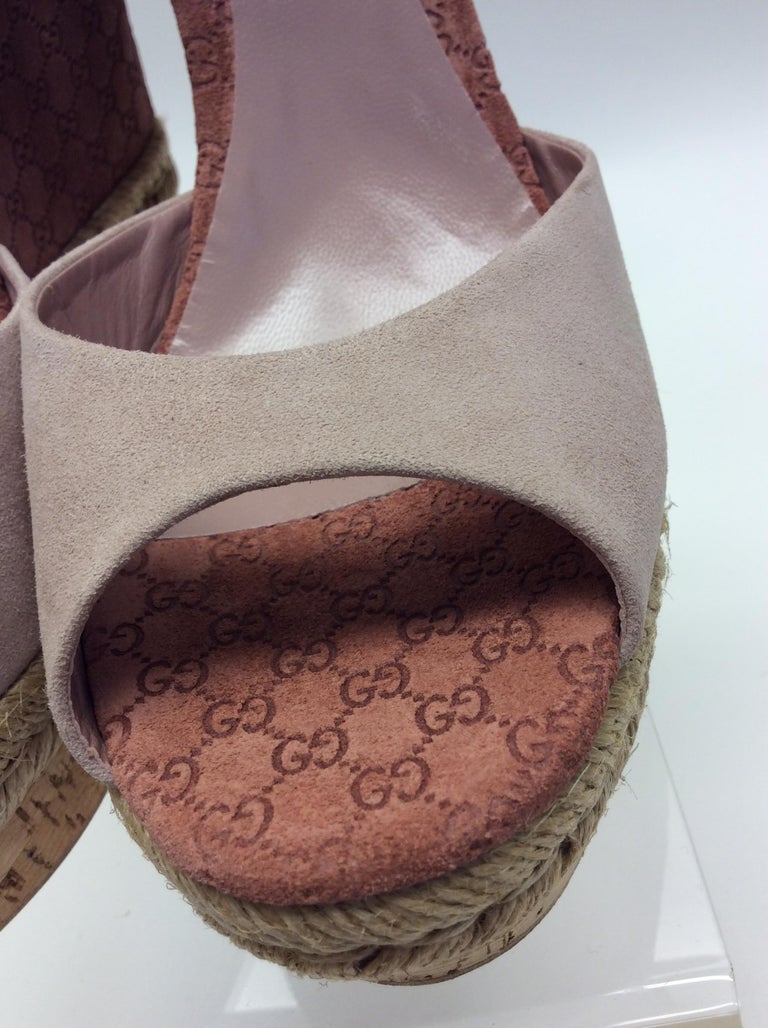 gucci monogram wedges