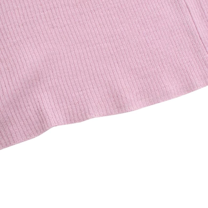 Gucci Pink Superfine Wool Ribbed Turtleneck Sweater - Size M In Excellent Condition In London, GB