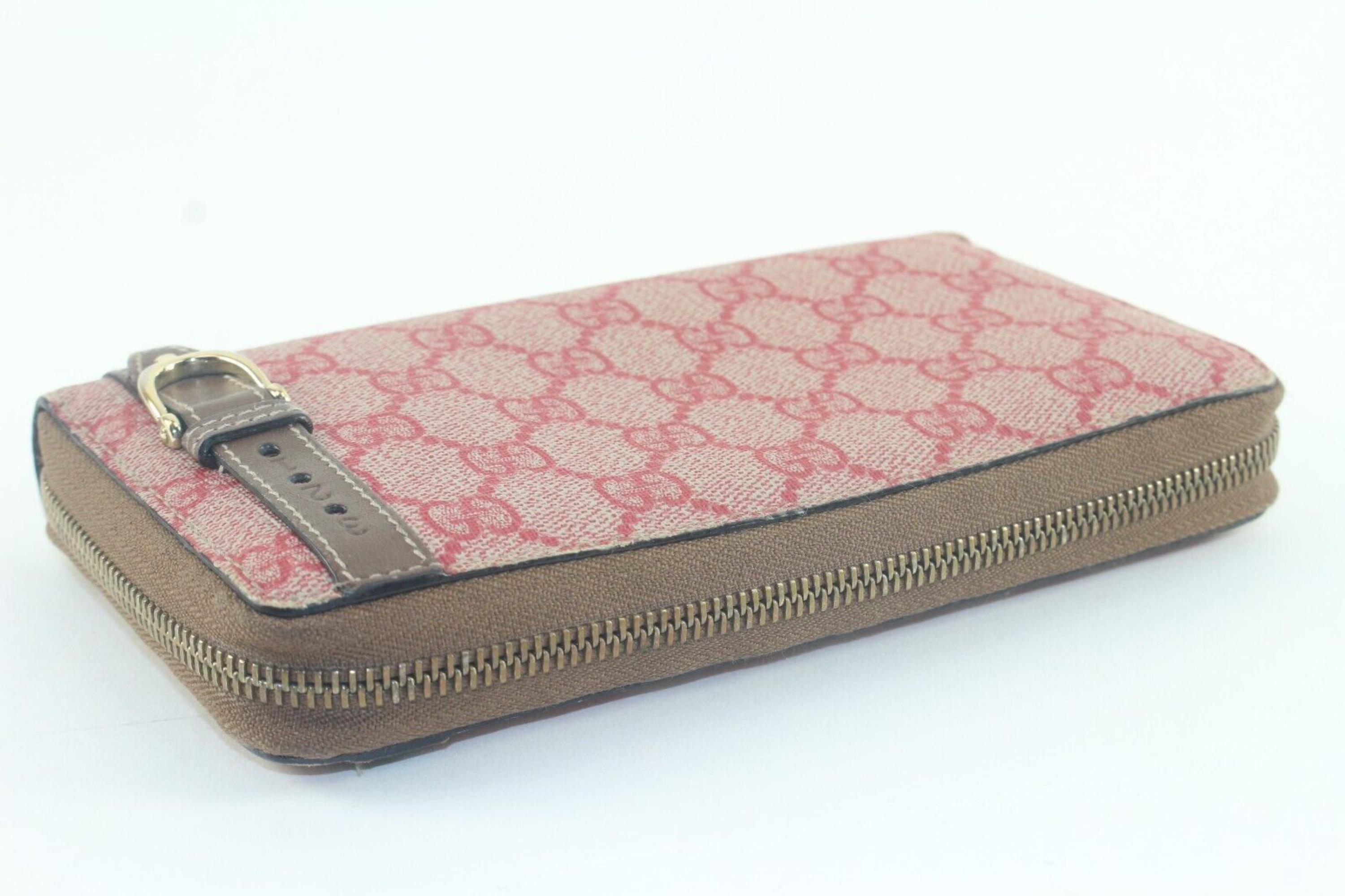 Gucci Pink Supreme Long Zippy Wallet 2GK1130K 4