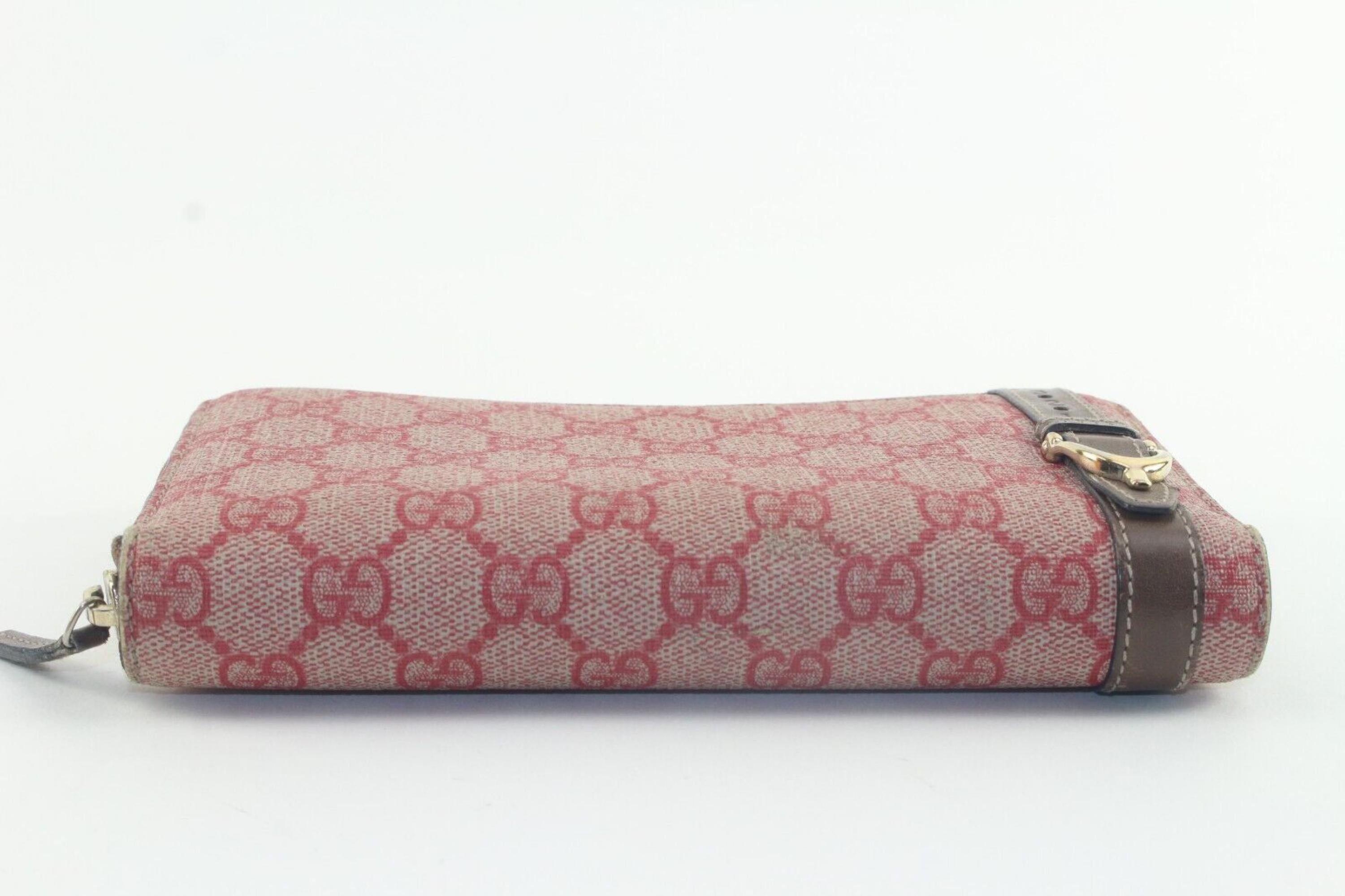 Gucci Pink Supreme Long Zippy Wallet 2GK1130K 5
