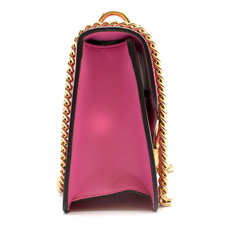 Gucci Pink Sylvie Leather Mini Chain Bag - New Season at 1stDibs