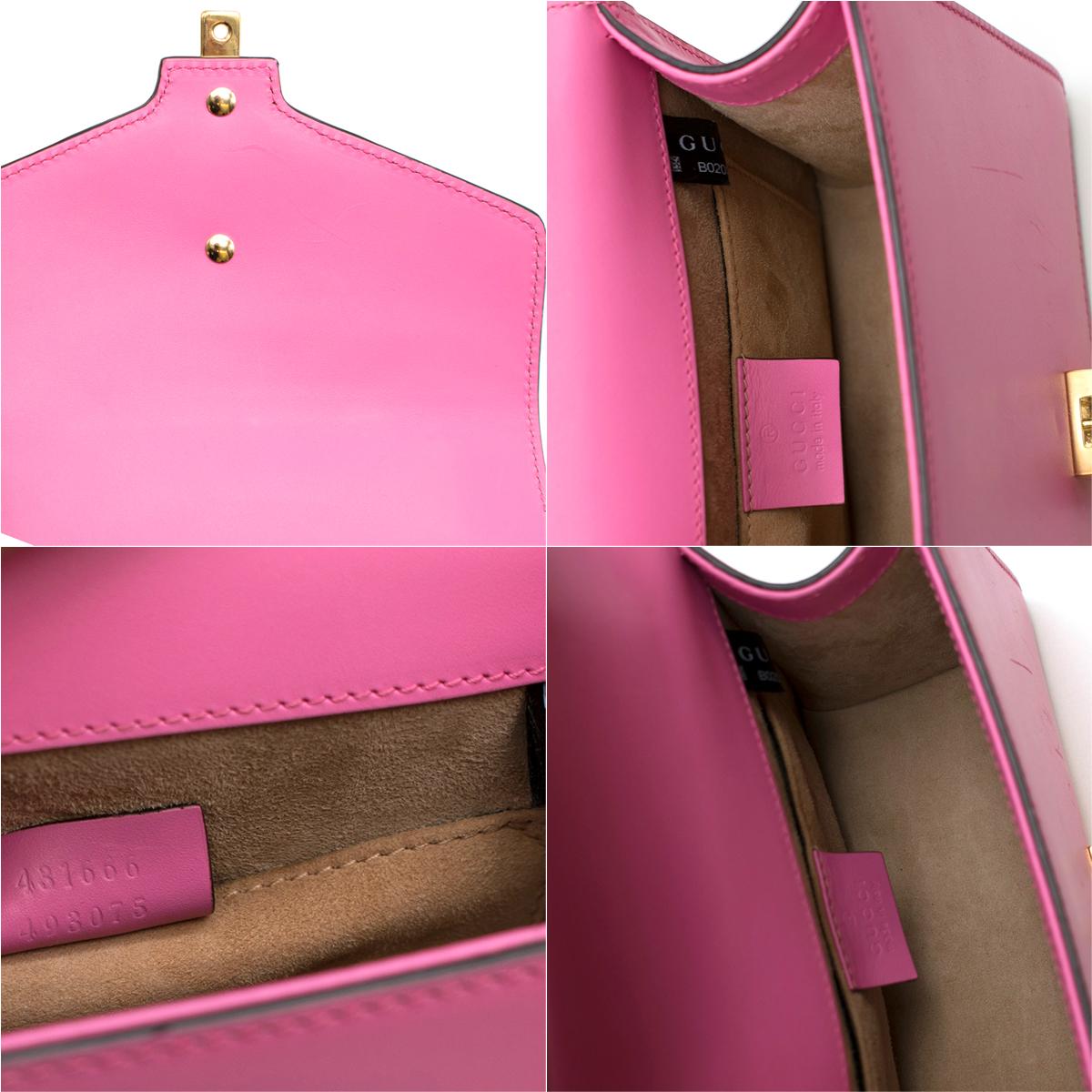 Gucci Pink Sylvie Leather Mini Chain Bag - New Season	 1
