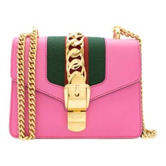 Gucci Pink Sylvie Leather Mini Chain Bag - New Season	