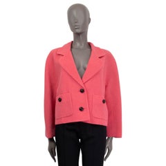 GUCCI pink wool BOXY TWEED Jacket 42 M