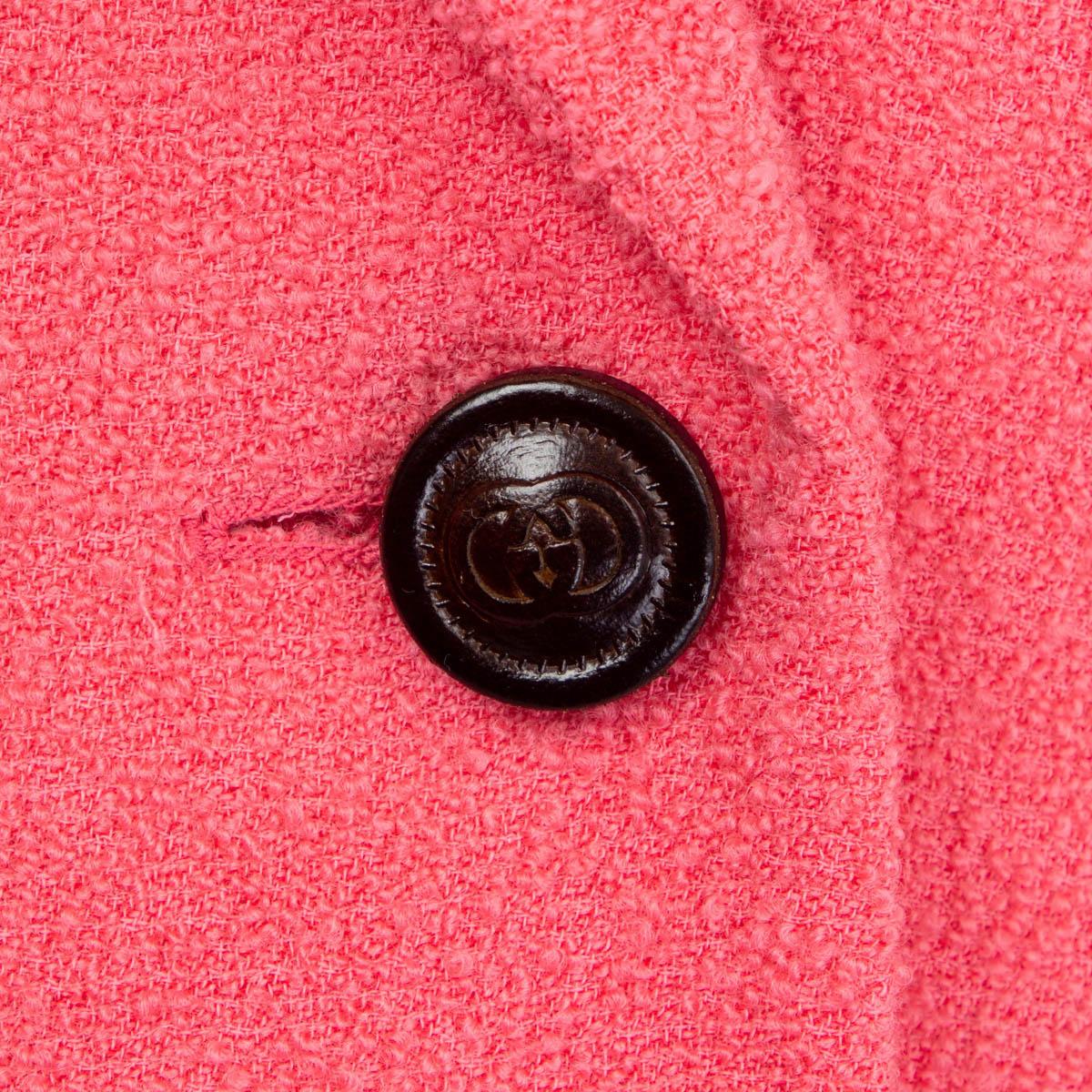 Pink GUCCI pink wool BOXY TWEED Jacket 42 M