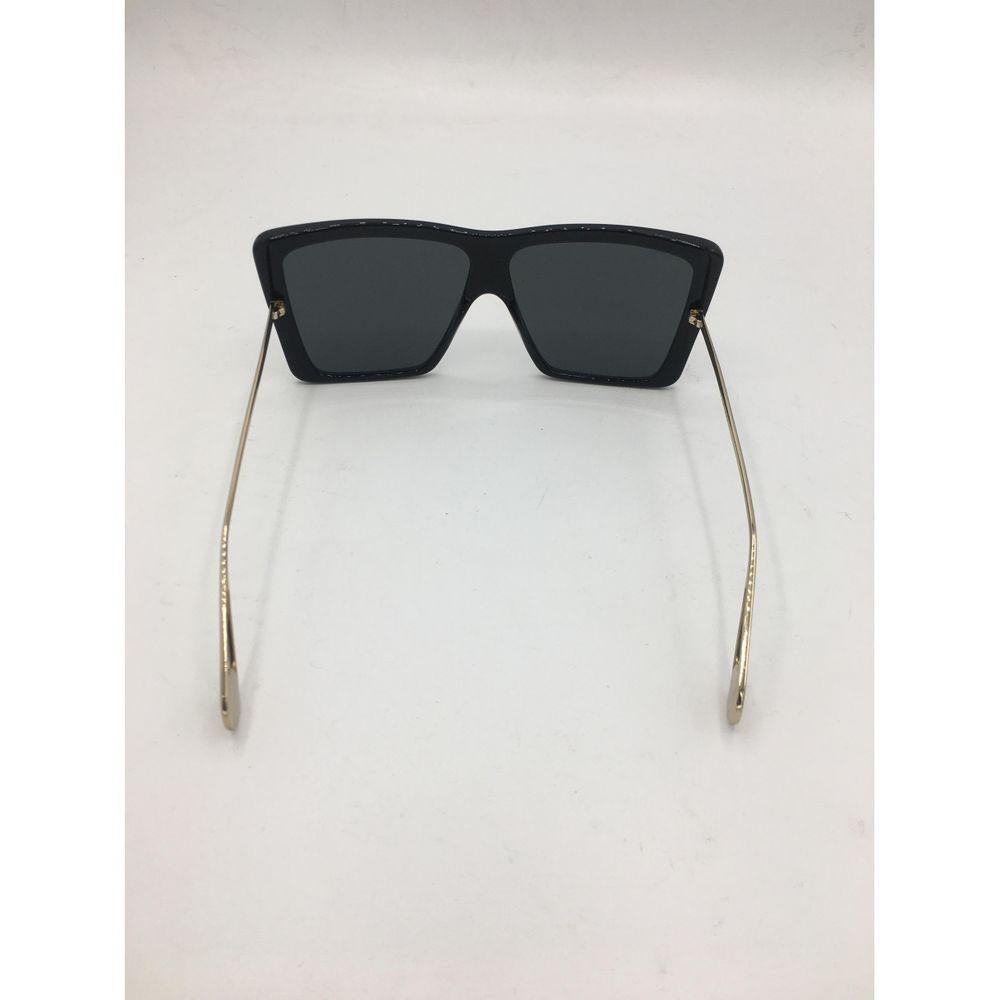 Women's Gucci Plastic Goggle Glasses in Black