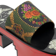 Gucci Platform Rose Slides Red 38 IT